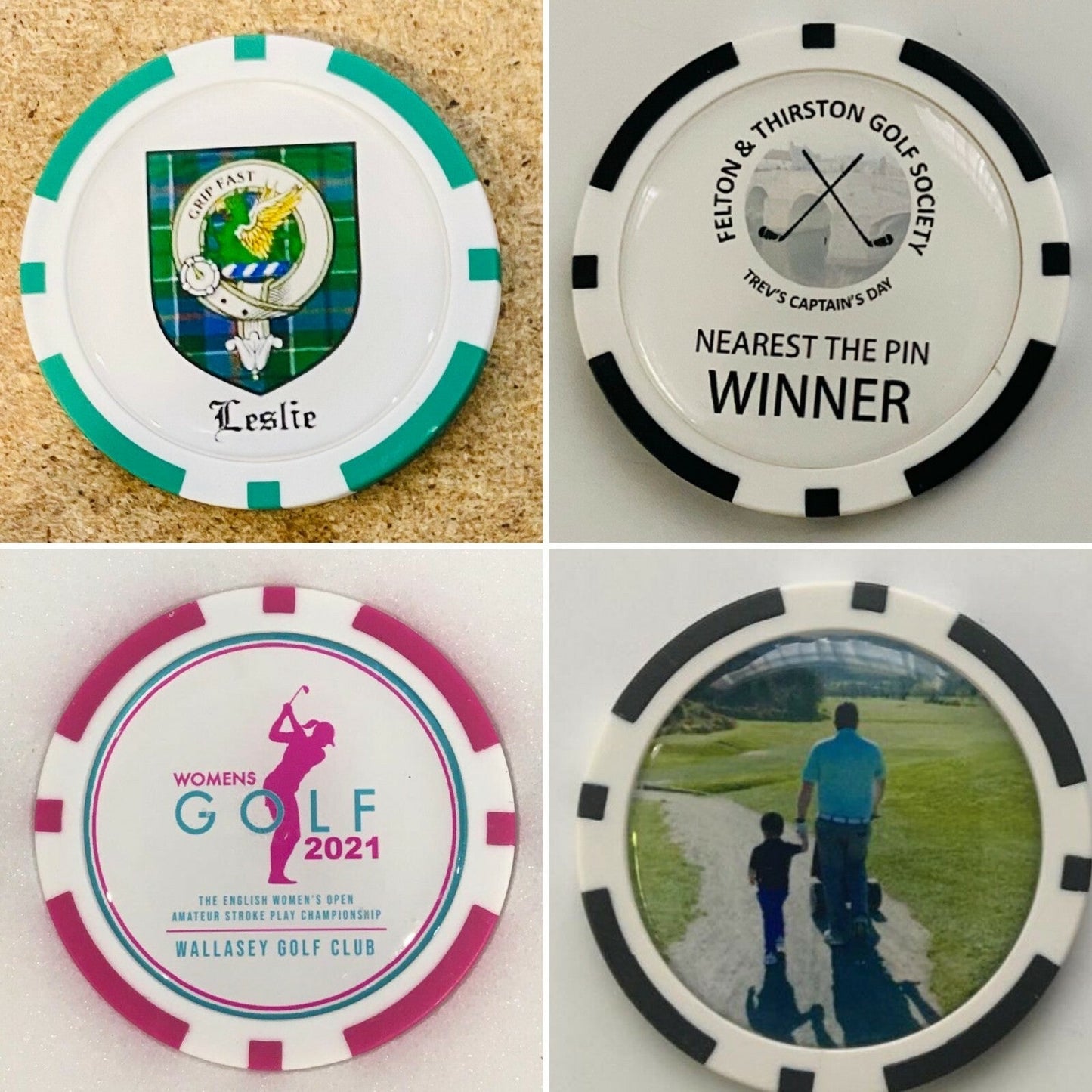 Personalised Poker Chips - Golf Society - Stag - Trips Away - Golf Day