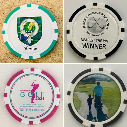 Personalised Poker Chips - Golf Society - Stag - Trips Away - Golf Day