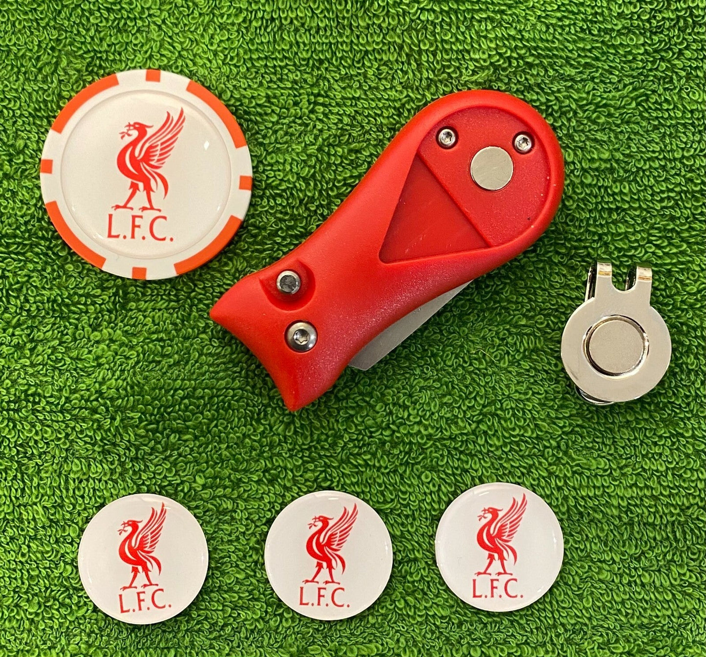 Liverpool - Liverbird Pitchfork, Hat Clip With 3 25mm Markers and Poke