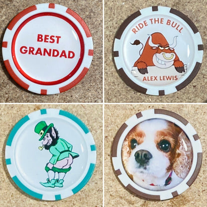 Personalised Poker Chips - Golf Society - Stag - Trips Away - Golf Day