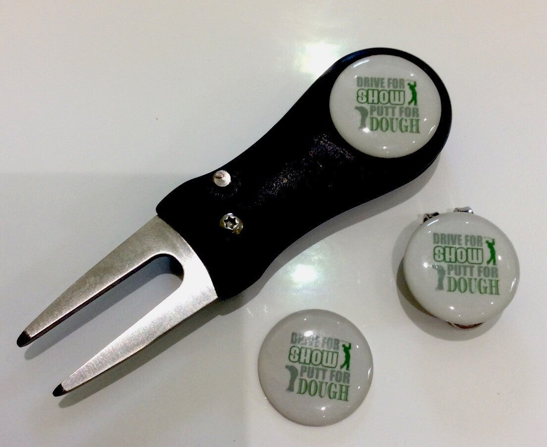 Golf Pitchfork Magnetic Hat Clip With 3 Drive For Show 25mm Markers