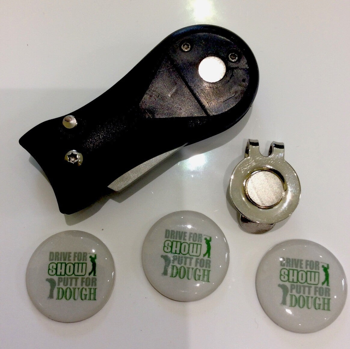 Golf Pitchfork Magnetic Hat Clip With 3 Drive For Show 25mm Markers