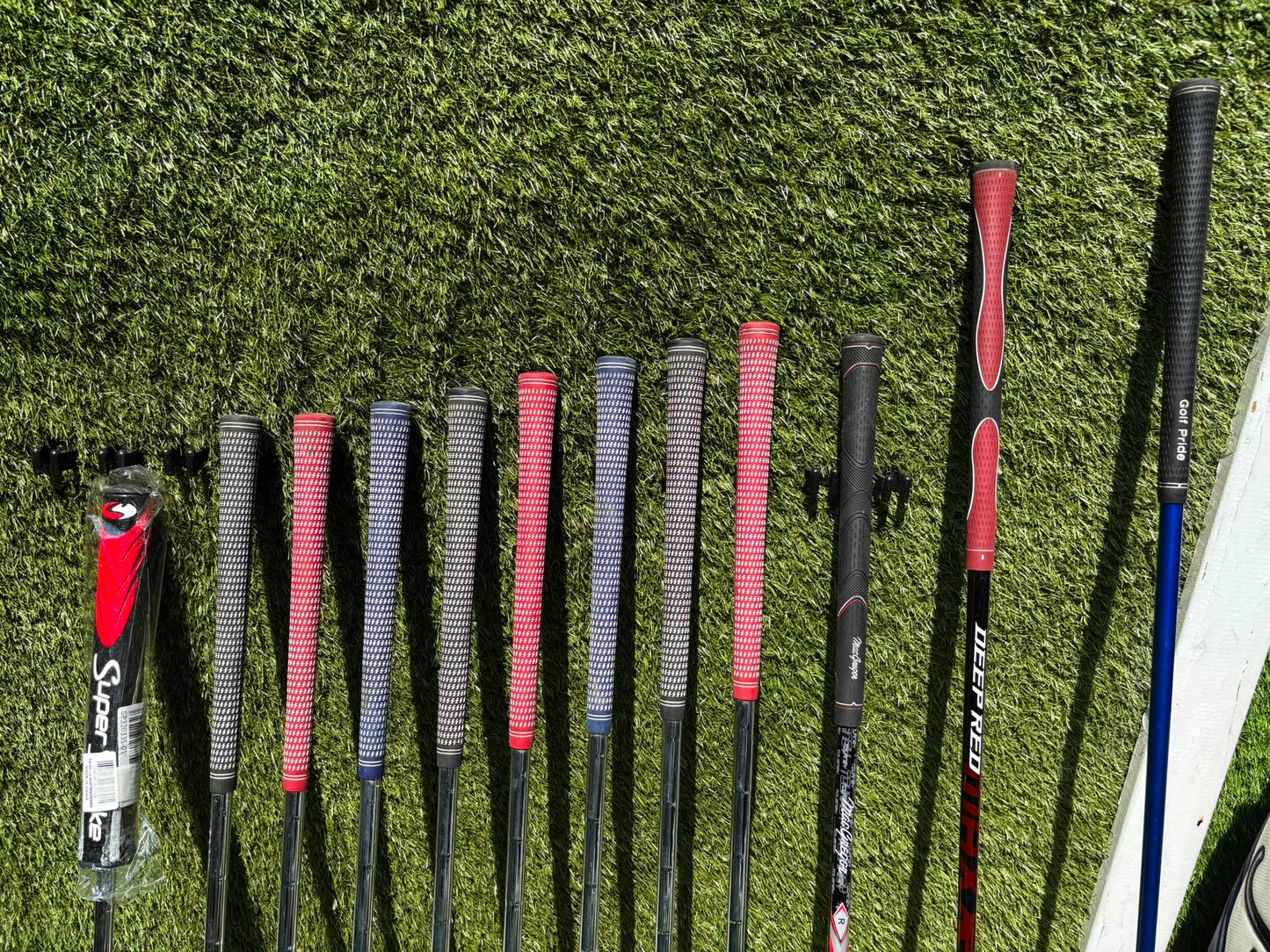 Titleist DCI 762 Irons, Cobra Driver, Odyssey White Ice Teron & Titleist Stars & Stripes Cart Bag