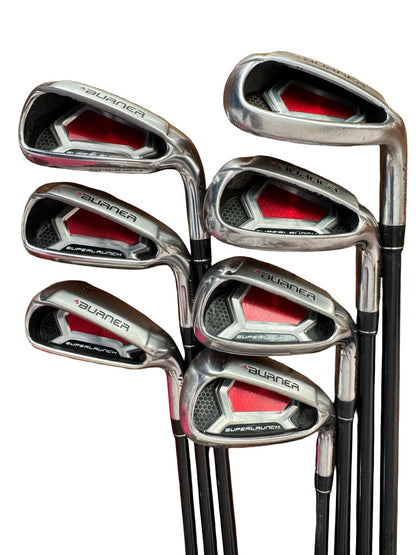 Taylormade Burner Superlaunch Irons 5-PW & Gap Wedge Graphite Stiff Shafts R/H Fast Delivery