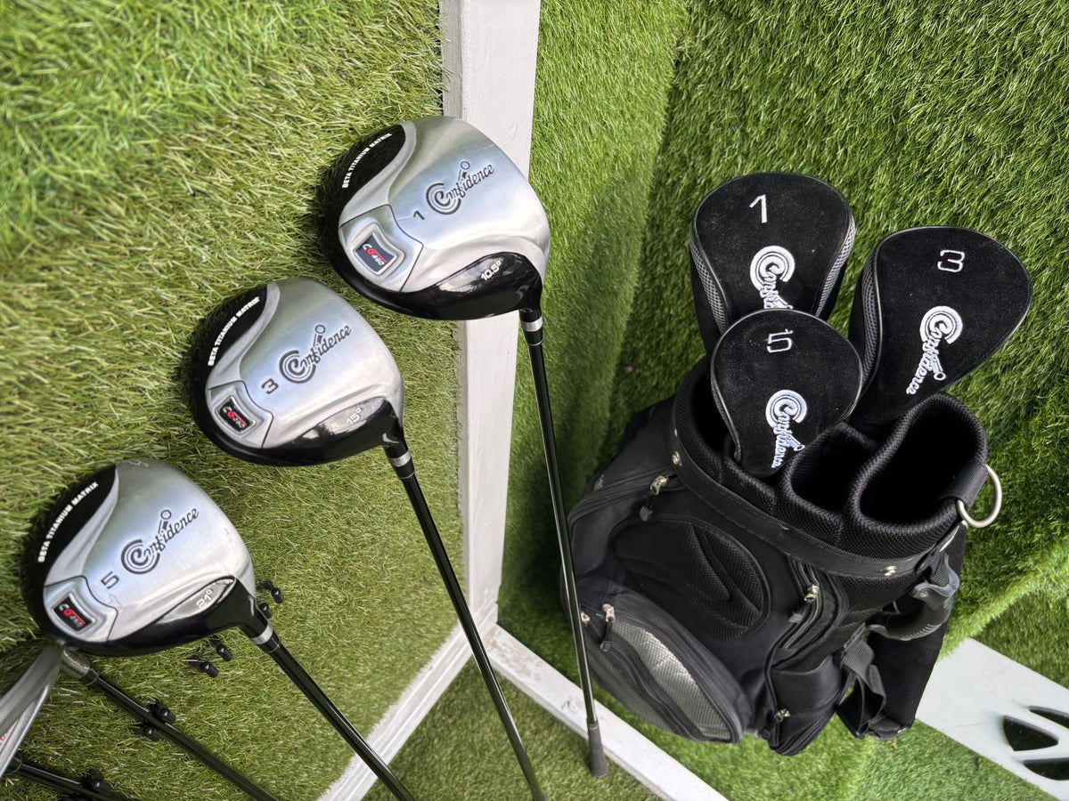 Confidence CG460 3–SW Irons, 10.5° Driver, 3 & 5 Woods, Putter & Matching Bag – Unused Condition