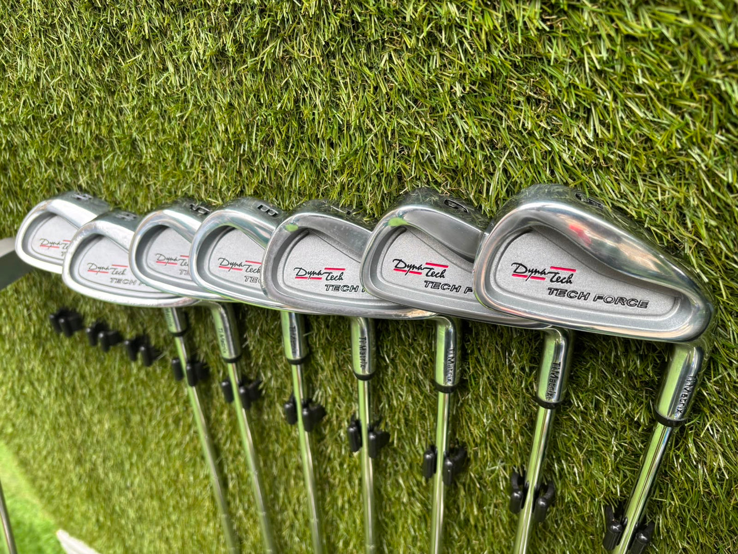 Unused and Boxed Dyna-Tech “Tech Force” Full Golf Set (5–SW) + Driver, 3 Wood, Hybrid + Bag