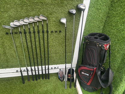 Mizuno Zephyr Irons + Callaway Big Bertha Woods + Hybrid + Wedge + Stand Bag (11 Clubs)