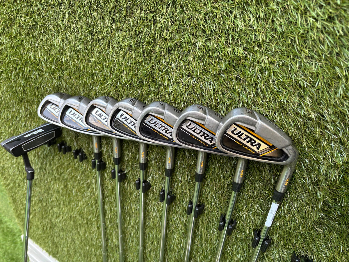Wilson Ultra High Launch Complete Golf Set – 5–SW Irons, Matching Woods, Putter & Wilson Stand Bag