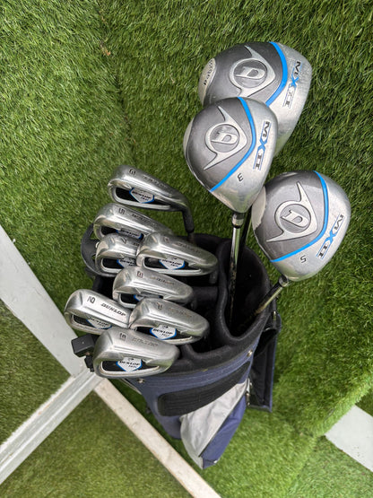 Dunlop MPX Golf Set with Matching MX II Woods, Confidence HC7 Putter & Dunlop Stand Bag