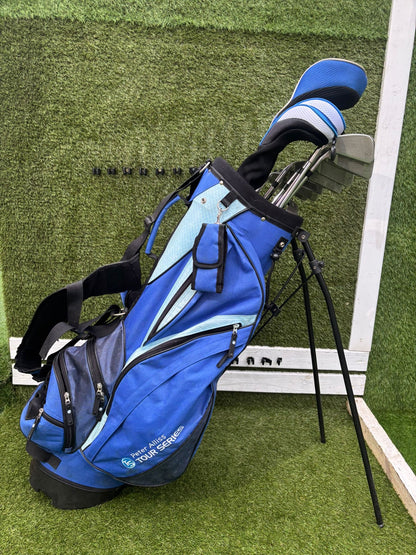 Z-MODEL II Irons + TaylorMade Woods & Hybrid + Ping Zing 2 + Donnay Putter + Peter Alliss Stand Bag – 14 Clubs