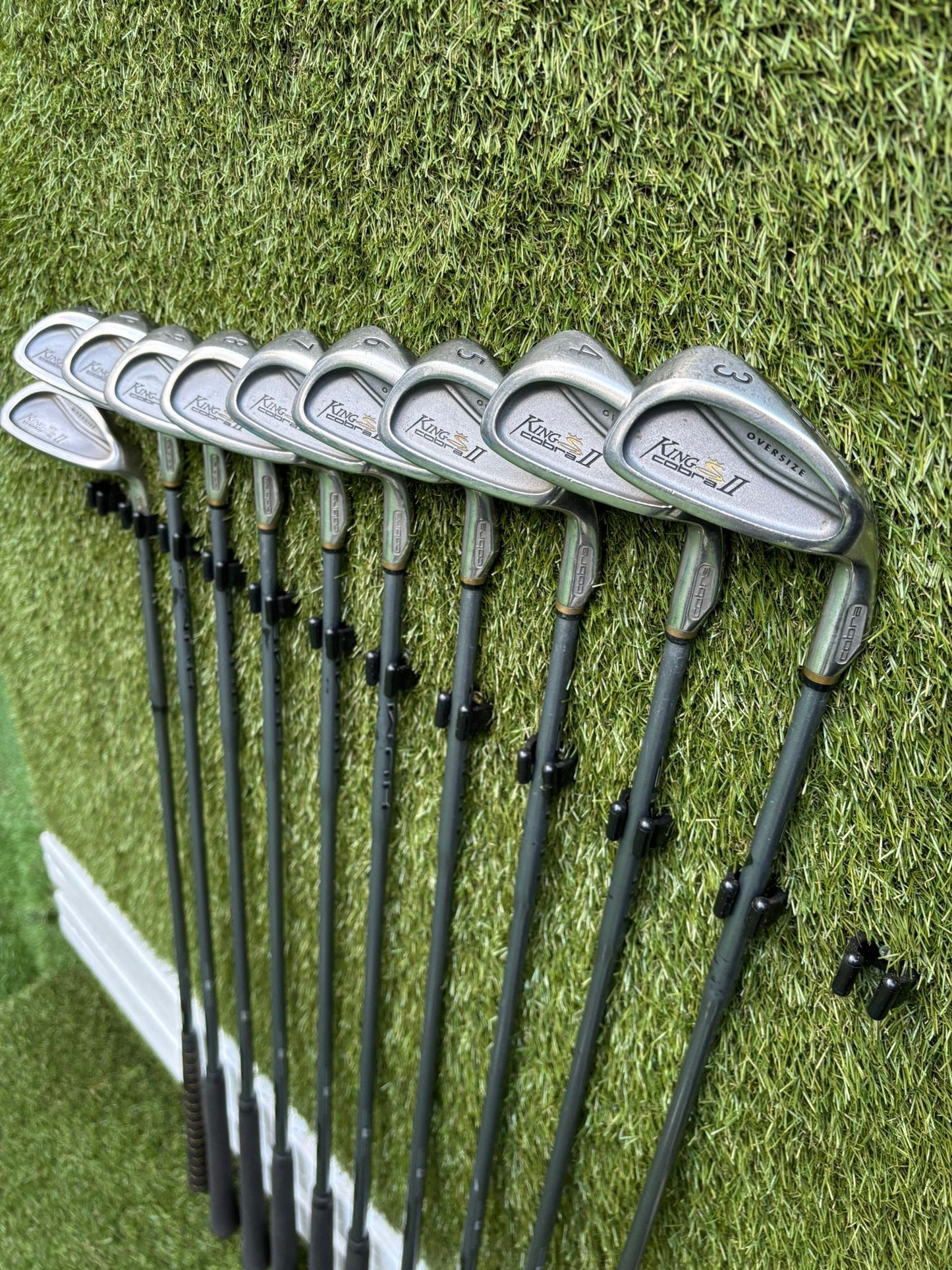 King Cobra II Oversize Irons (3–SW) + Cobra Woods + Ping Anser Putter + Nike Golf Bag Free P&P