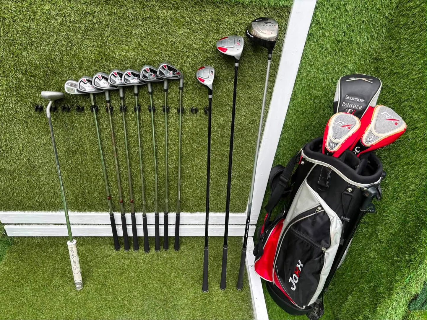 Jaxx RX II Complete Golf Set – Slazenger Panther Ti Driver, Woods, Wedge, Putter & Stand Bag