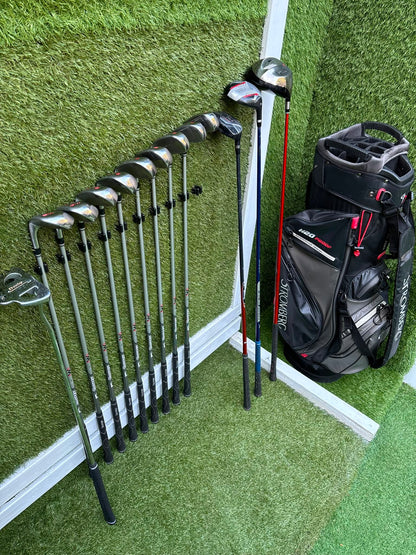 Slazenger Big Eze Complete Golf Package – Wilson 5 Wood, Hybrid, Dunlop Putter & Stromberg H2O Proof Waterproof Bag