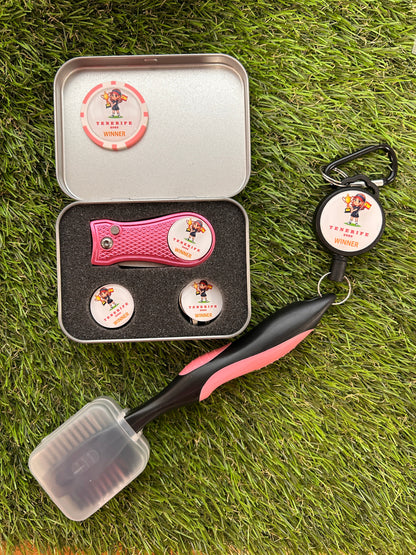 Personalised Golf Brush with retractable spike