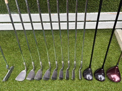 Ladies / Teenager Golf Set – Yonex V-Mass Woods, Fazer Flowline HOT-1 Irons & Bullet Stand Bag