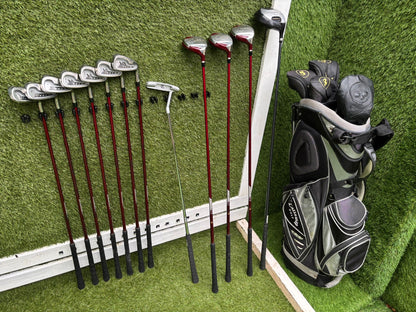 Golden Bear Irons + Xs Tech Woods + Donnay Driver + Callaway Stand Bag – 12-Club Golf Set