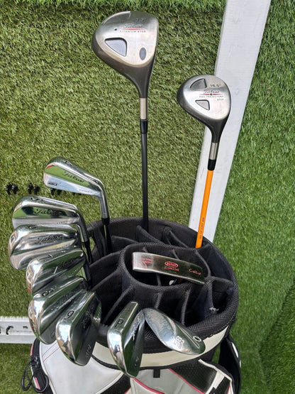 Titleist MB Forged 690 Full Golf Set + Vokey SM7 + Yes! Callie Putter + Motocaddy Leather Cart Bag £524.00