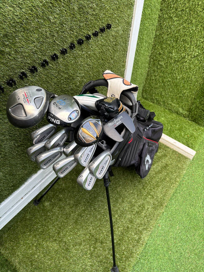 Titleist DTR Oversize Irons, PING G2 Fairway Wood & Callaway Stand Bag Golf Set