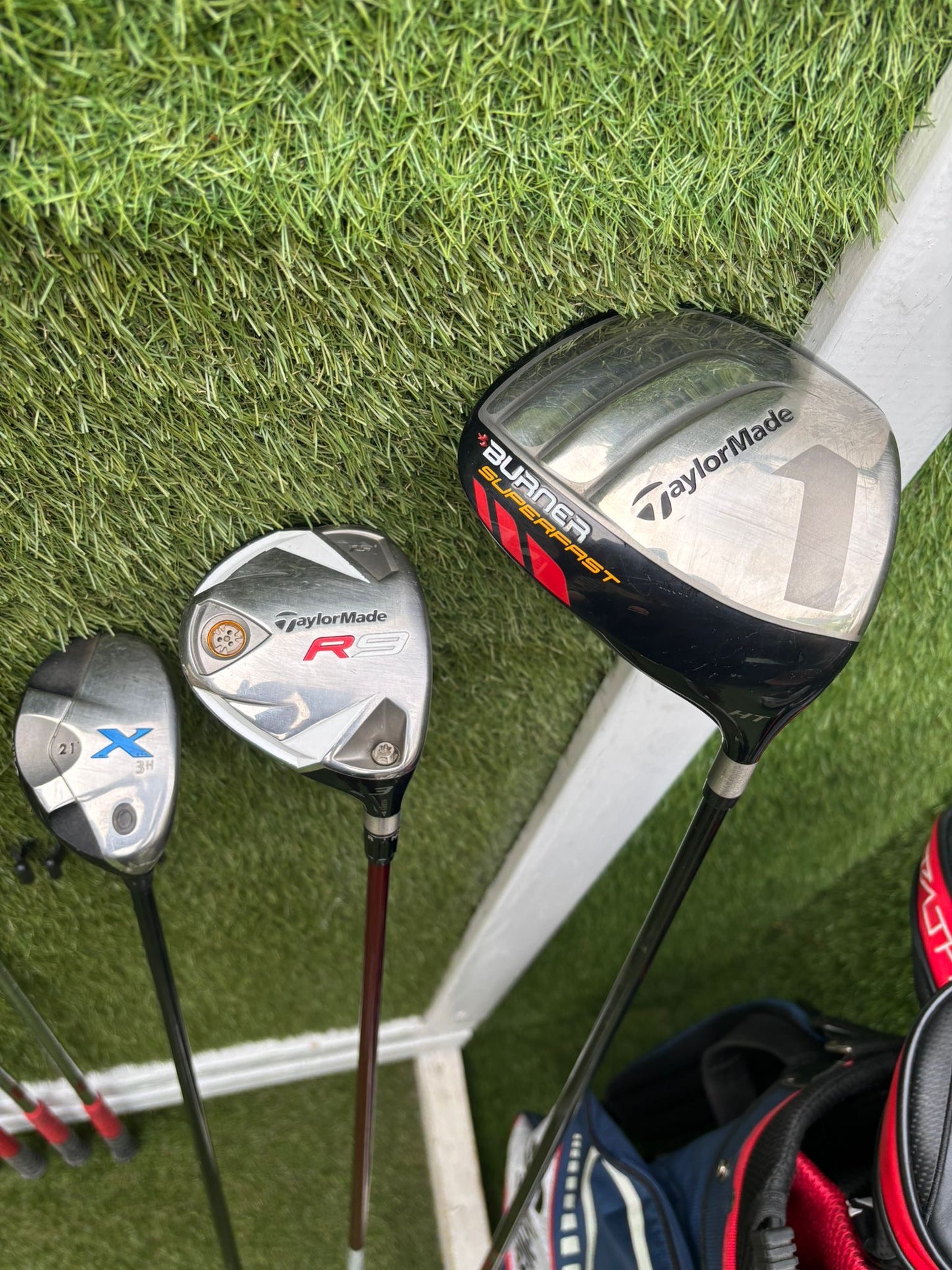 TaylorMade Tour Preferred MC Irons (4–PW) + Burner Driver, R9 Fairway, Callaway Hybrid, Ping Cadence Putter & TaylorMade Bag