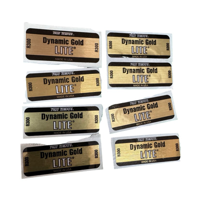 (Dynamic Gold Lite R300 Shaft Labels (Stickers) x8 True Temper