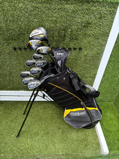 Wilson Ultra High Launch Complete Golf Set – 5–SW Irons, Matching Woods, Putter & Wilson Stand Bag