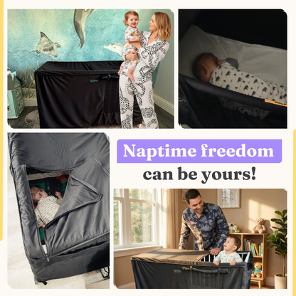 SnoozeShade for Cots: blackout sleep shade for cots (120 x 60 cm mattress)