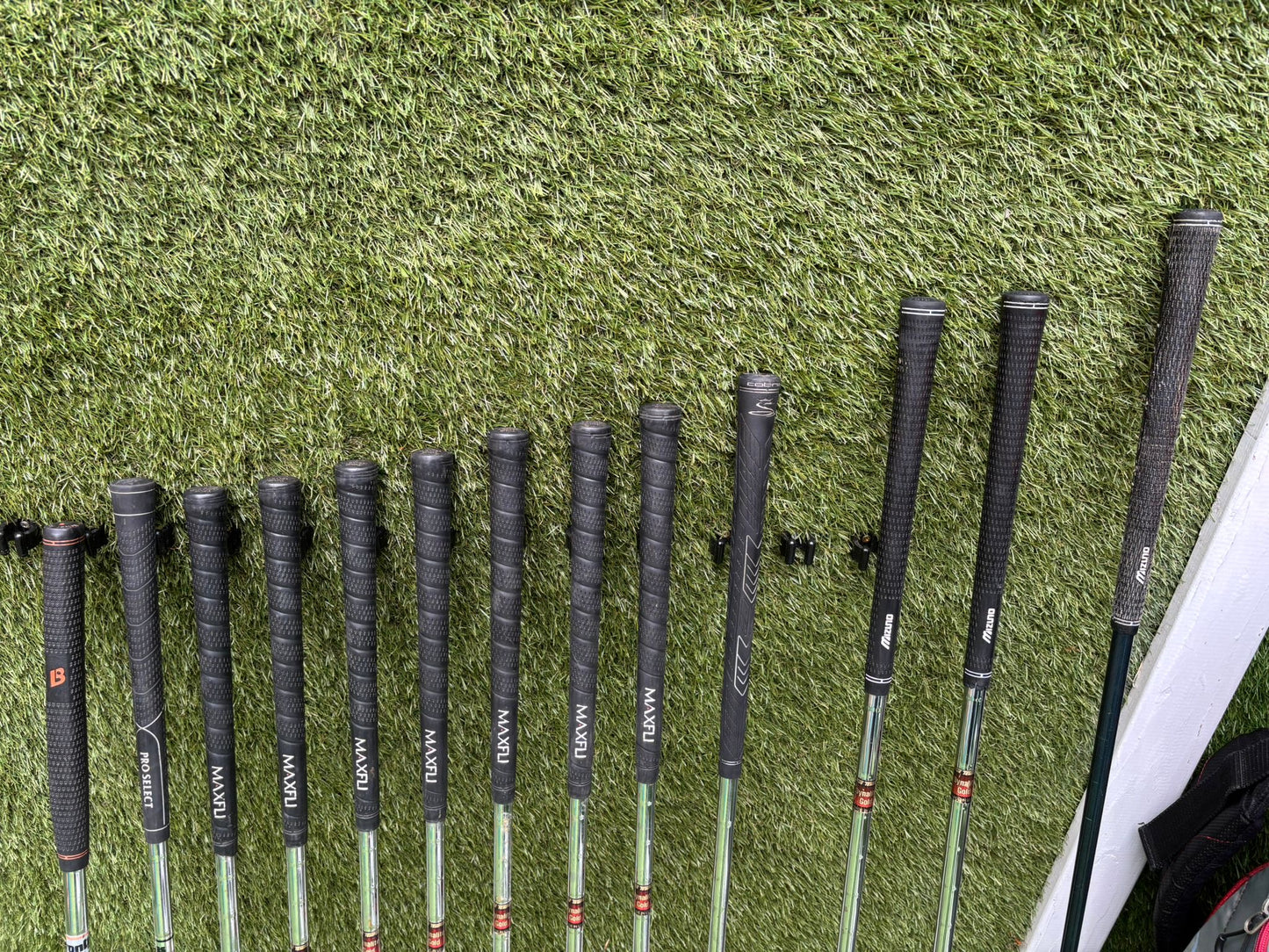 Maxfli Revolution Irons 3-PW + Mizuno Zoid Woods + Sun Mountain Cart Bag