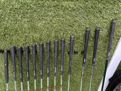 Maxfli Revolution Irons 3-PW + Mizuno Zoid Woods + Sun Mountain Cart Bag