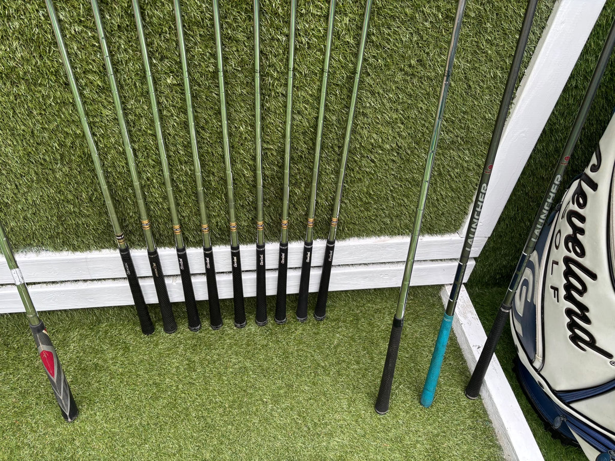 Cleveland Complete Golf Set – TA6 3–PW Irons, Ti460 Driver, Steel 15° Wood, HALO Hybrid & Cart Bag