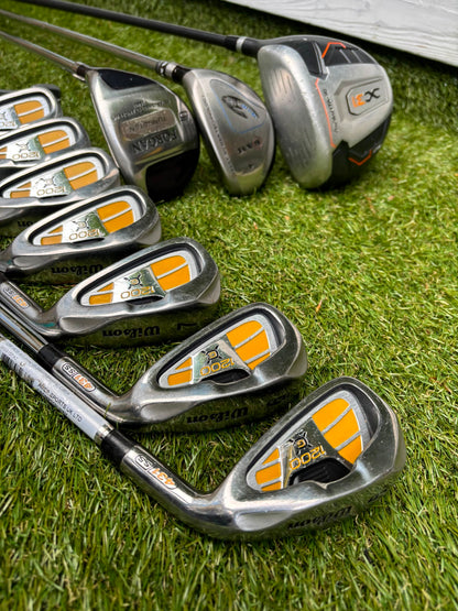 Wilson 1200 CG Golf Set with X31 Driver, RAM Hybrid & Powakaddy Cart Bag