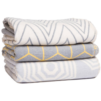 Grey King Size Reversible Cotton Blanket 160x220cm