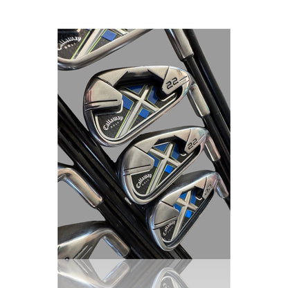 Callaway X22 Complete Stunning Iron Set 3-PW & SW Reg Flex Graphite