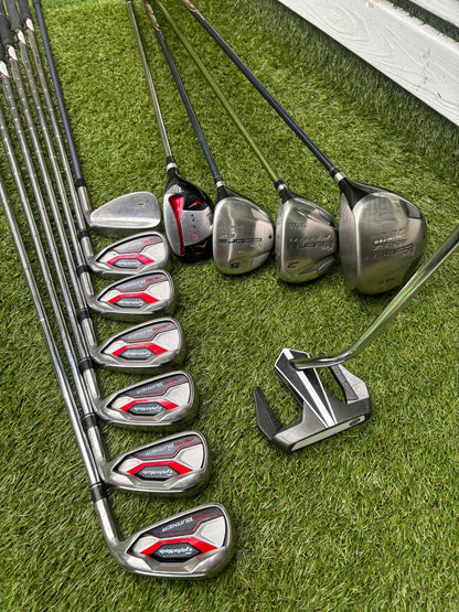 TaylorMade AeroBurner Irons + Cobra Woods + Nike Stand Bag