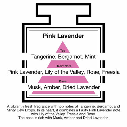 Pairfum London Luxury Reed Diffuser ‘eau de parfum’ 50 ml - Pink Lavender - 10 Black Reeds