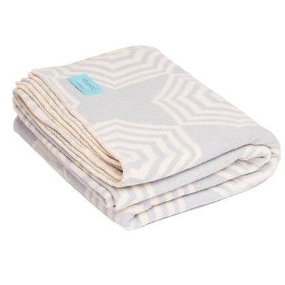 Grey King Size Reversible Cotton Blanket 160x220cm