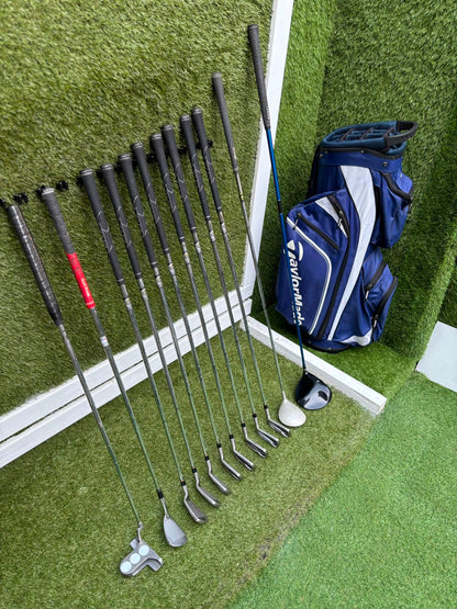 PowerBilt TPS 7.0 Irons, Cobra Driver, Slazenger 3 Wood & TaylorMade Cart Bag – Complete Golf Package