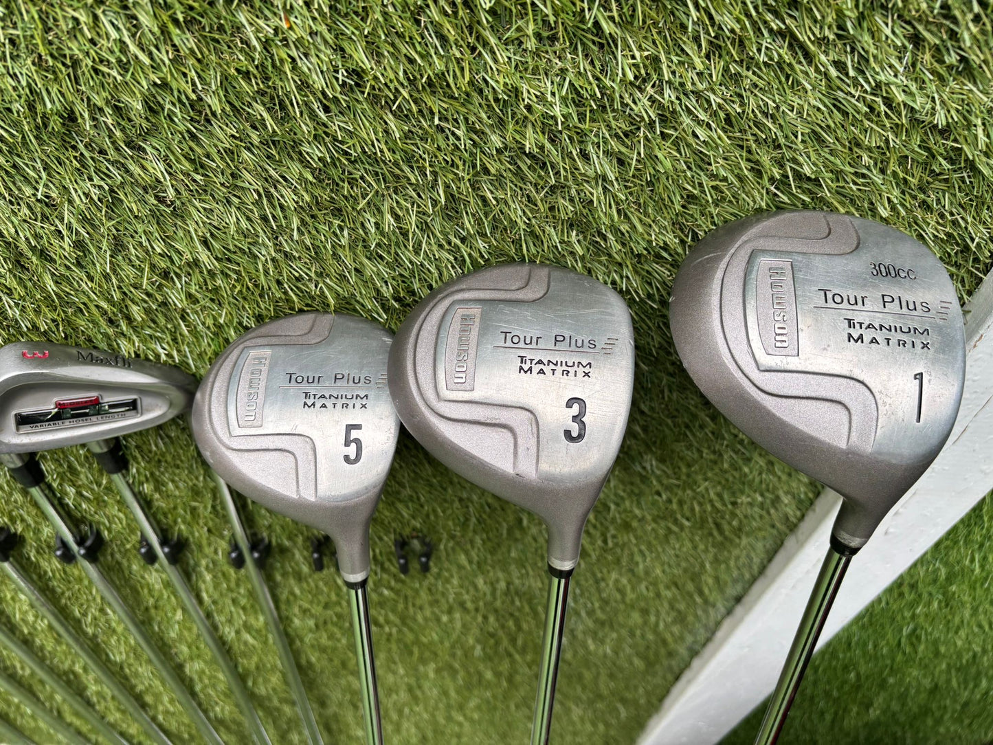 Maxfli VHL Irons 3-SW + Howson Woods + Cart Bag Golf Set