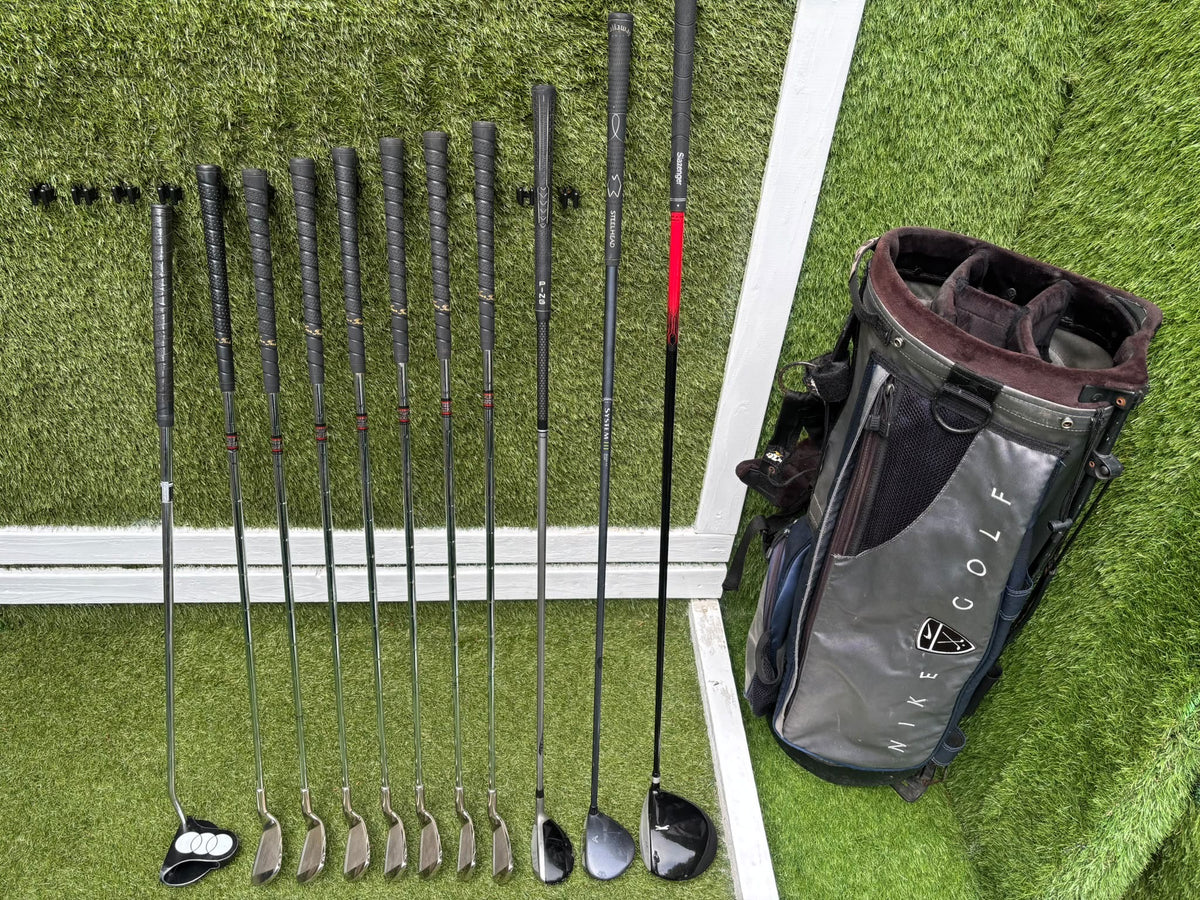 Left-Handed Complete Golf Set – Regal Pro Orbit Irons, PING i15 Hybrid, Callaway Steelhead III & Nike Stand Bag