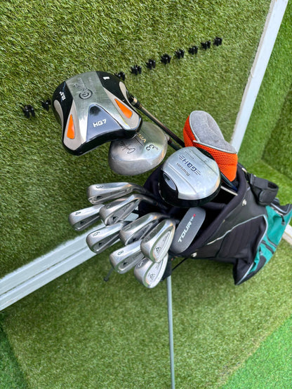 Titleist DCI Irons, Titleist DCI Sand Wedge, Confidence Woods & Inesis Stand Bag