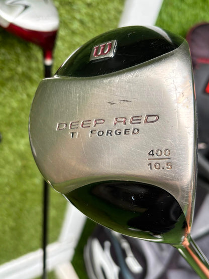 Wilson FatShaft Irons, Wilson Deep Red Driver, Wilson Deep Red 1 Wood, Benross MDX Tribe Putter & Cobra Cart Bag