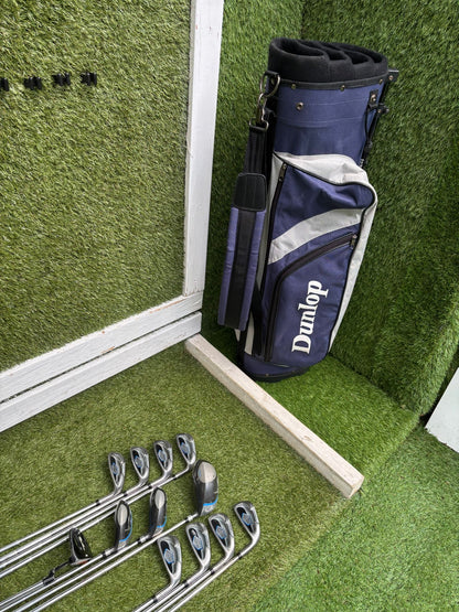 Dunlop MPX Golf Set with Matching MX II Woods, Confidence HC7 Putter & Dunlop Stand Bag