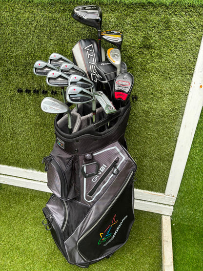 Benross Delta X Irons, Delta Driver, Adams Idea Pro Hybrid, Mizuno M-Craft IV, Vokey SM6 & Greg Norman Cart Bag