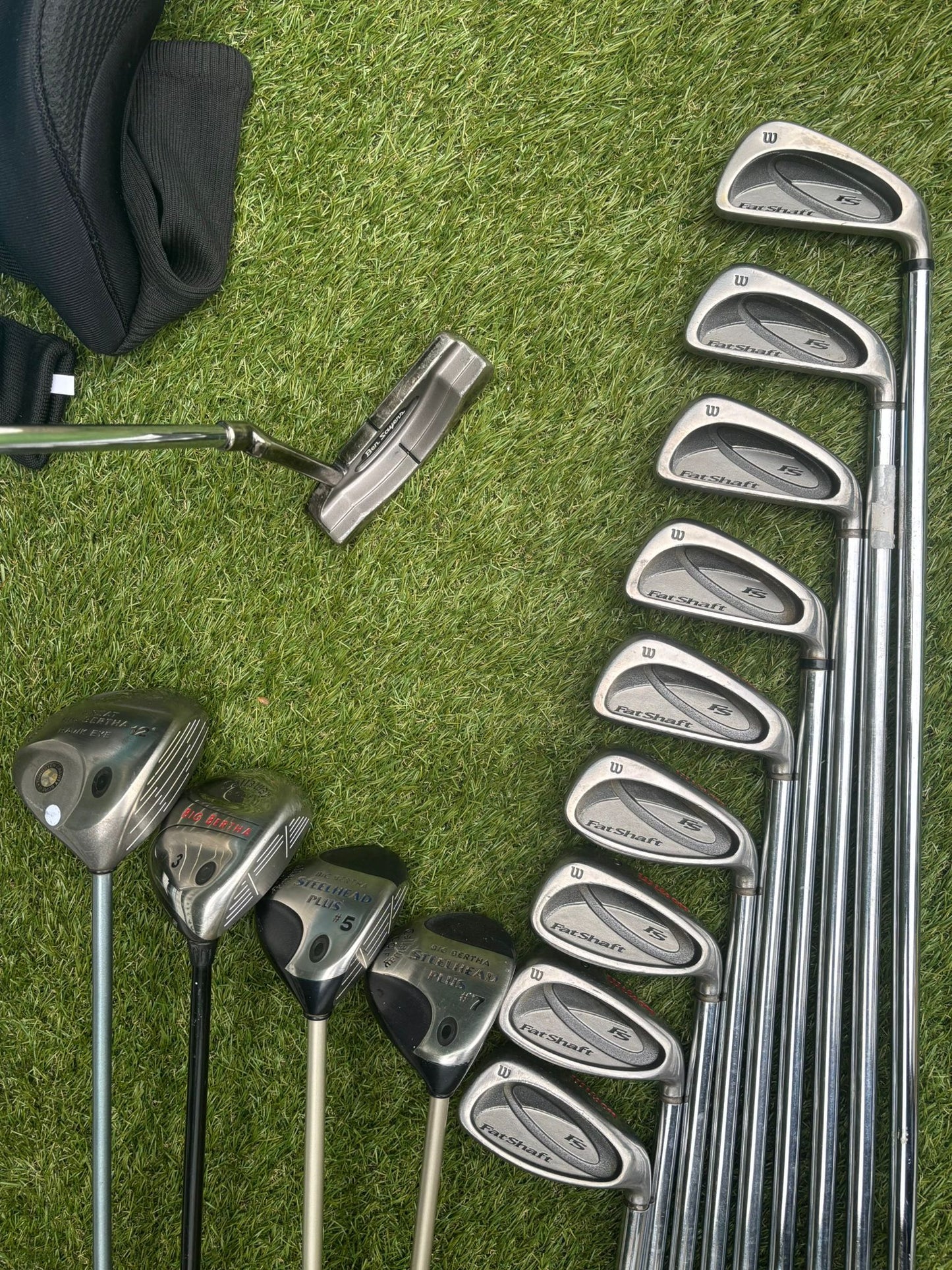 Callaway Big Bertha Woods + Wilson FatShaft Irons + Stand Bag (14 Clubs)