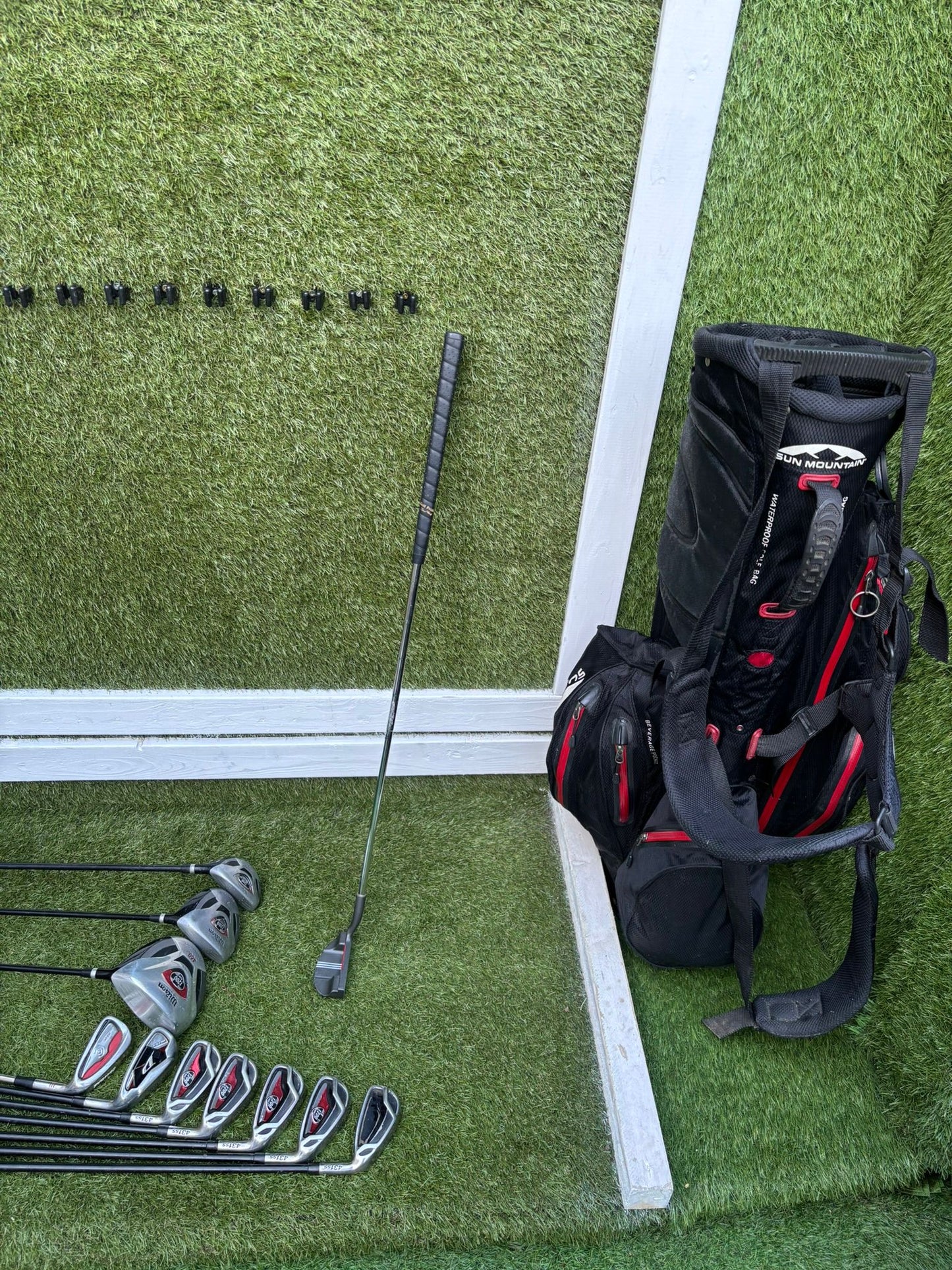 🔥 Wilson 1200 Plus Irons (5–SW) + Driver / 3 Wood / Hybrid + Cleveland Wedge + Waterproof Sun Mountain Bag