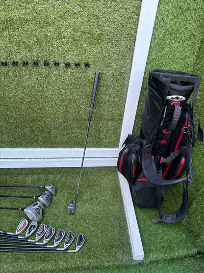 🔥 Wilson 1200 Plus Irons (5–SW) + Driver / 3 Wood / Hybrid + Cleveland Wedge + Waterproof Sun Mountain Bag