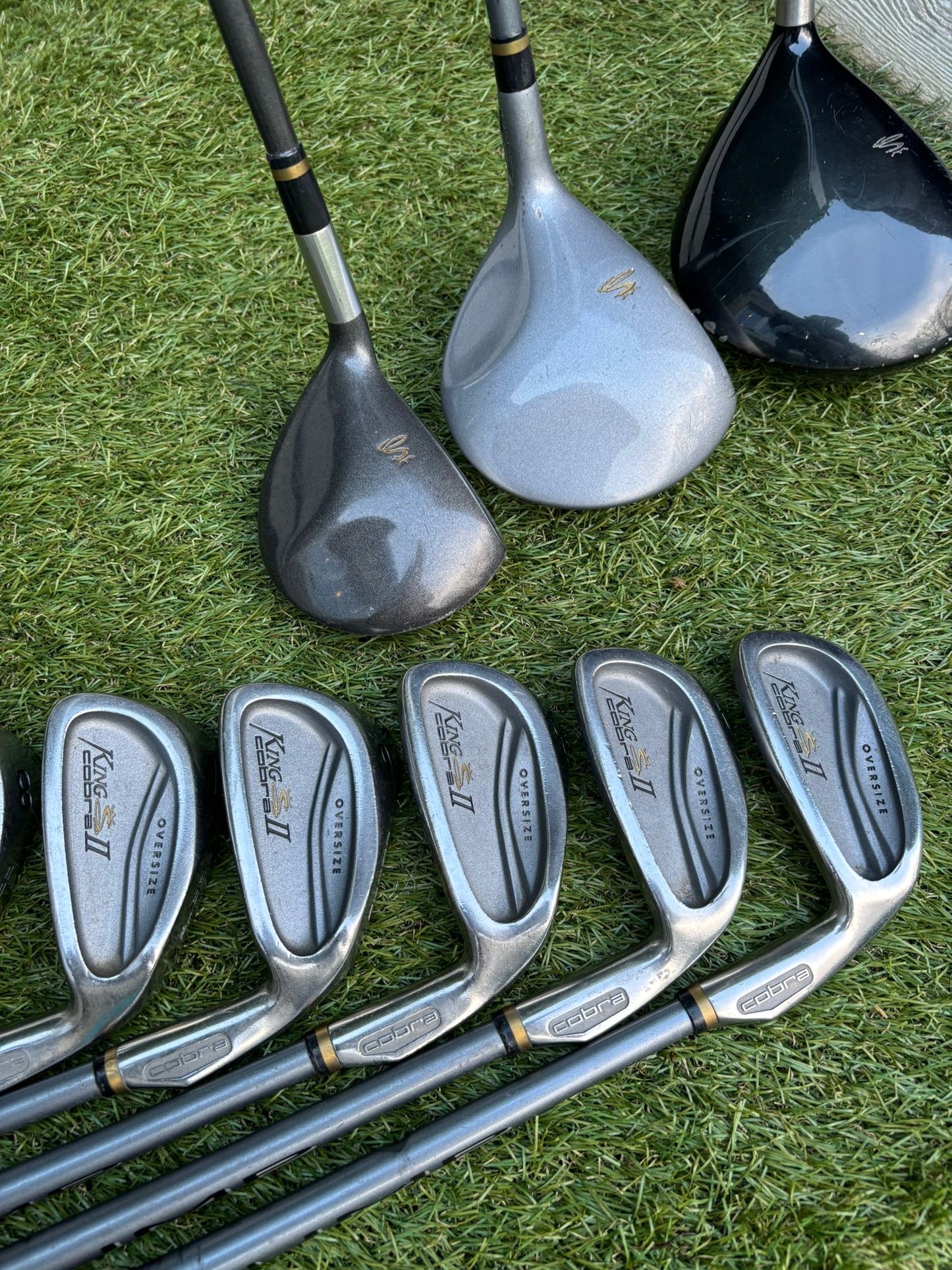 King Cobra II Oversize Irons (3–SW) + Cobra Woods + Ping Anser Putter + Nike Golf Bag Free P&P