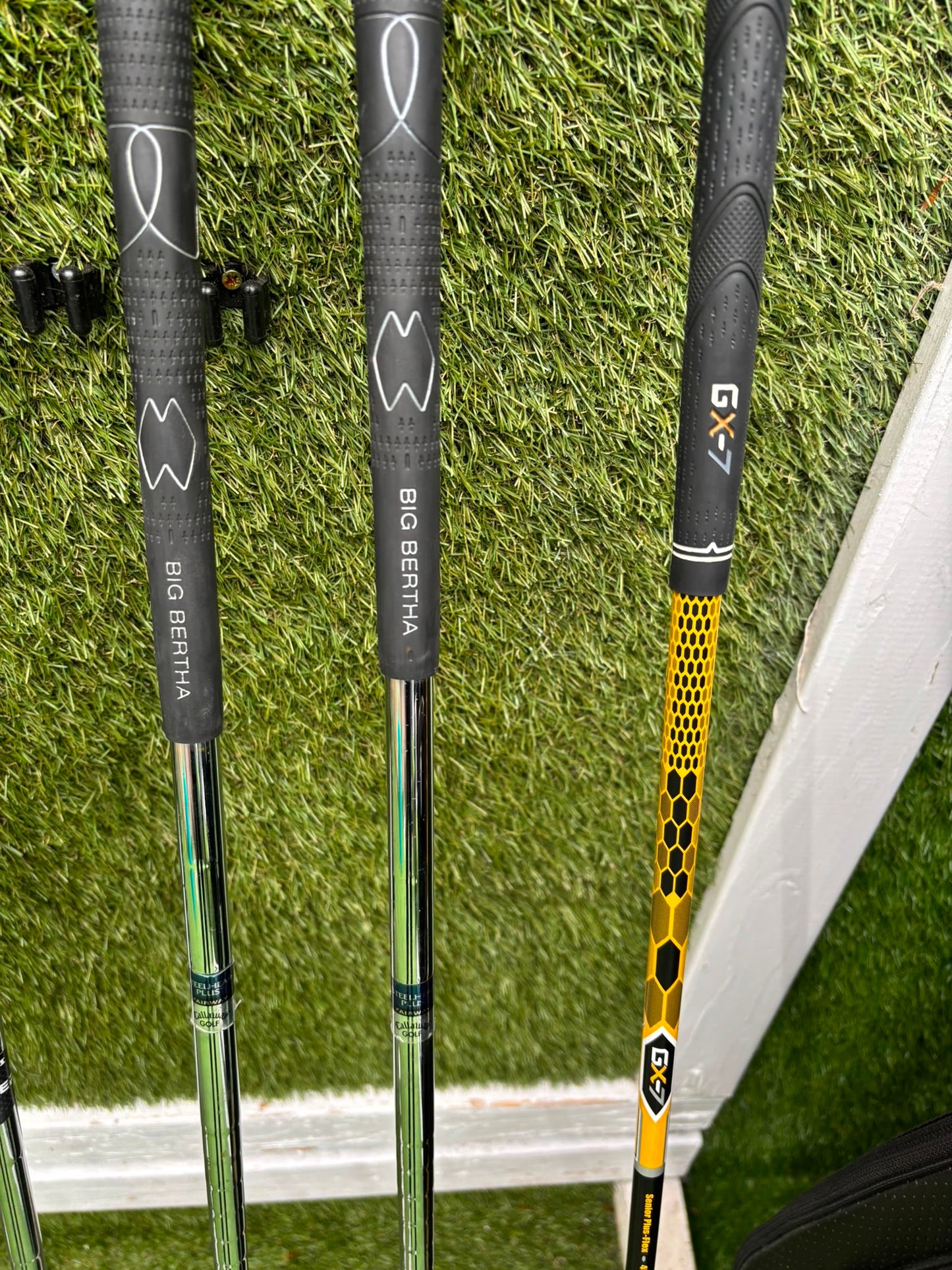 RAM Laser Hybrid Iron Set with GX7 Driver Wood, Steelhead Plus Woods & Powakaddy Bag