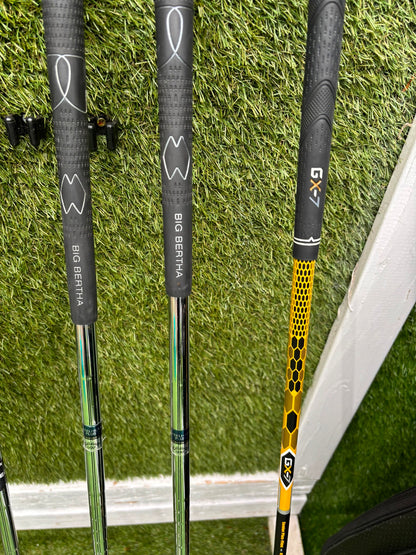 RAM Laser Hybrid Iron Set with GX7 Driver Wood, Steelhead Plus Woods & Powakaddy Bag