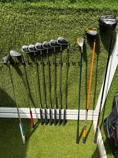 Benross Delta X Irons, Delta Driver, Adams Idea Pro Hybrid, Mizuno M-Craft IV, Vokey SM6 & Greg Norman Cart Bag