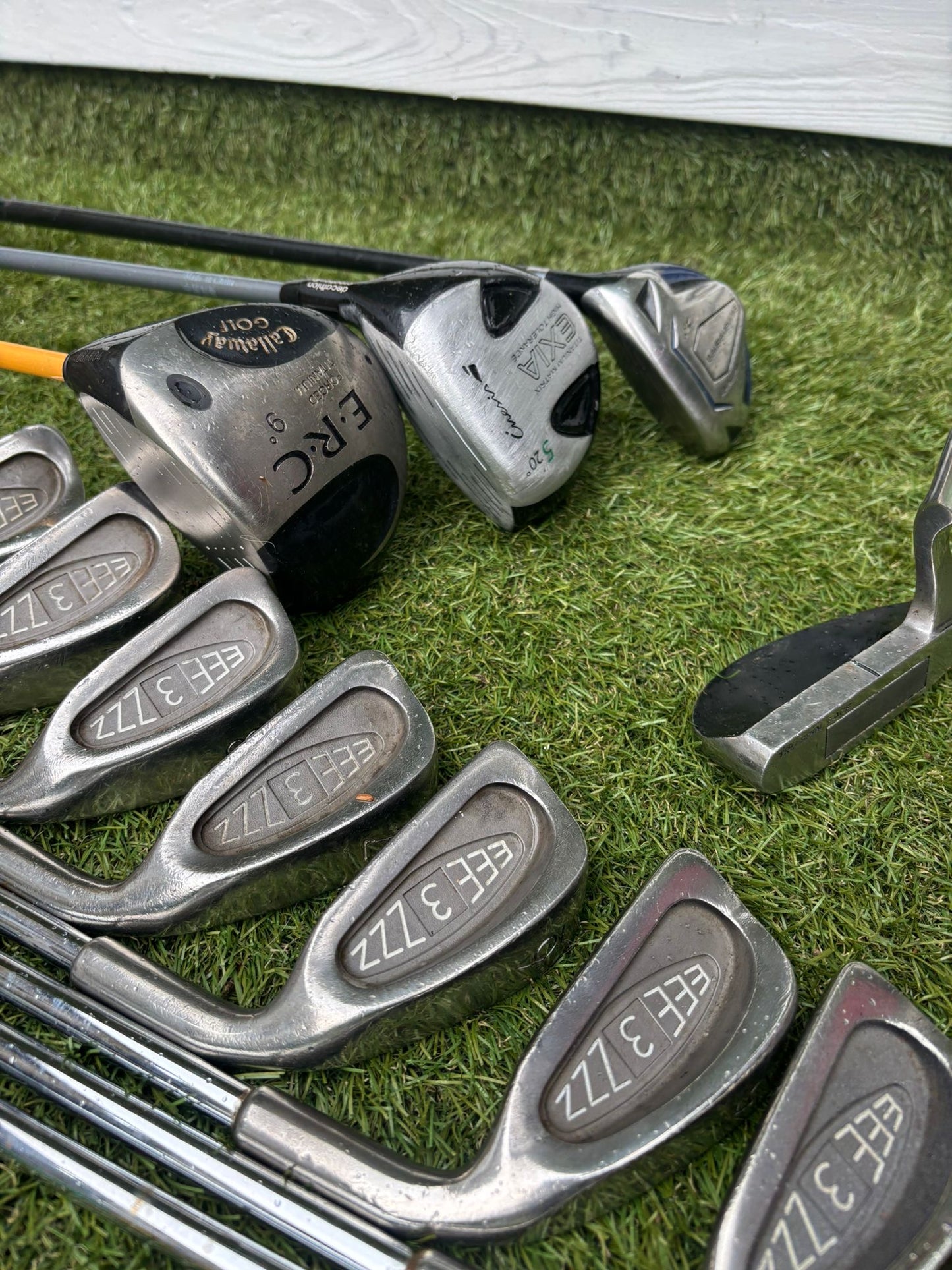 Golf Set – EEE 3ZZZ Irons + Callaway ERC Driver + Hybrid + 5 Wood + Callaway Stand Bag